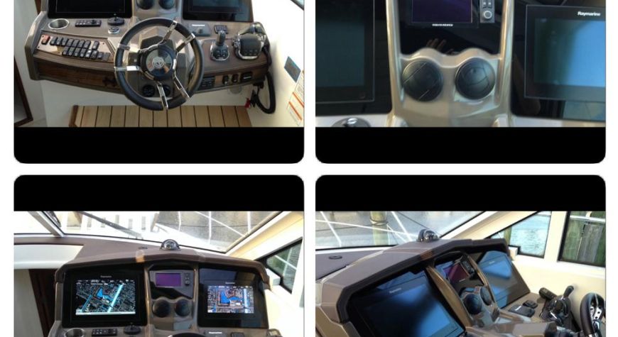 Cruiser yachts, Full Raymarine system with Glass bridge look even the Volvo Gage has been counter sunk