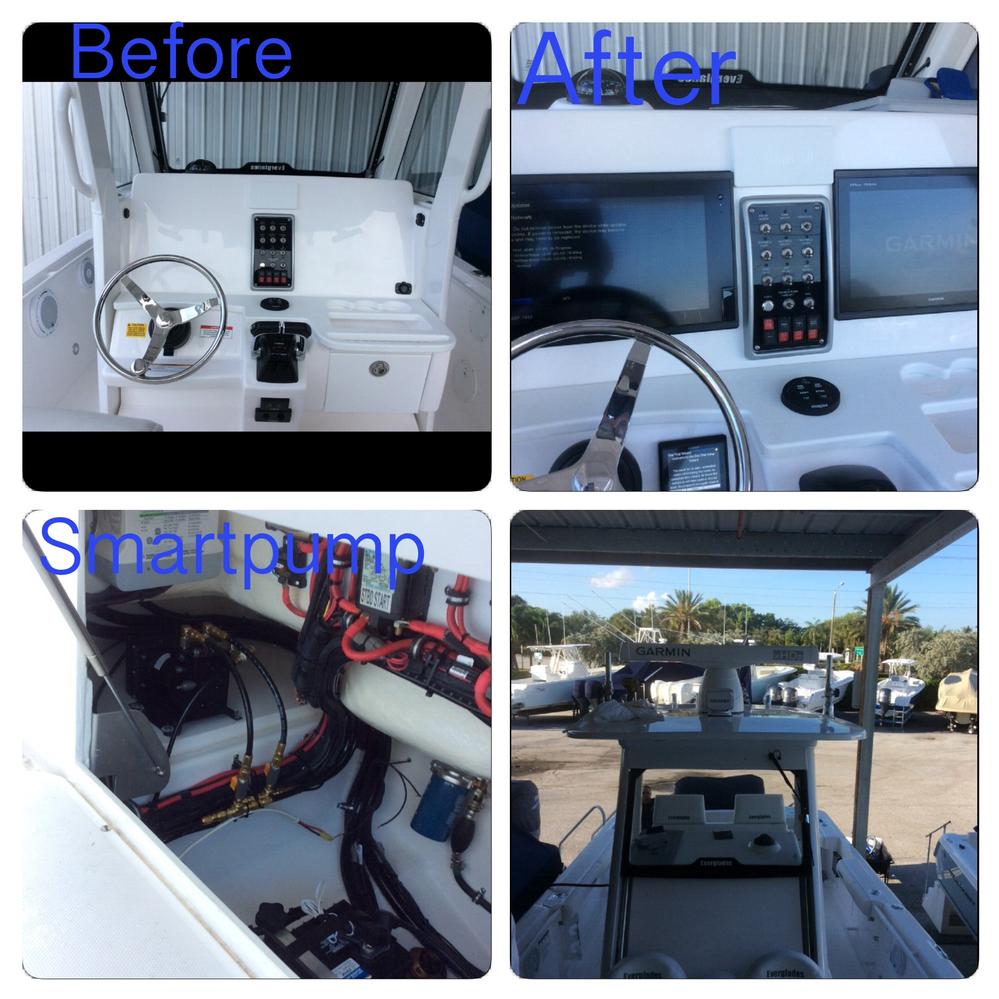 Everglades Boats With Full Garmin Dual 7616xsv, GHP Reactor With Smart Pump and Radar GMR624 XHD2