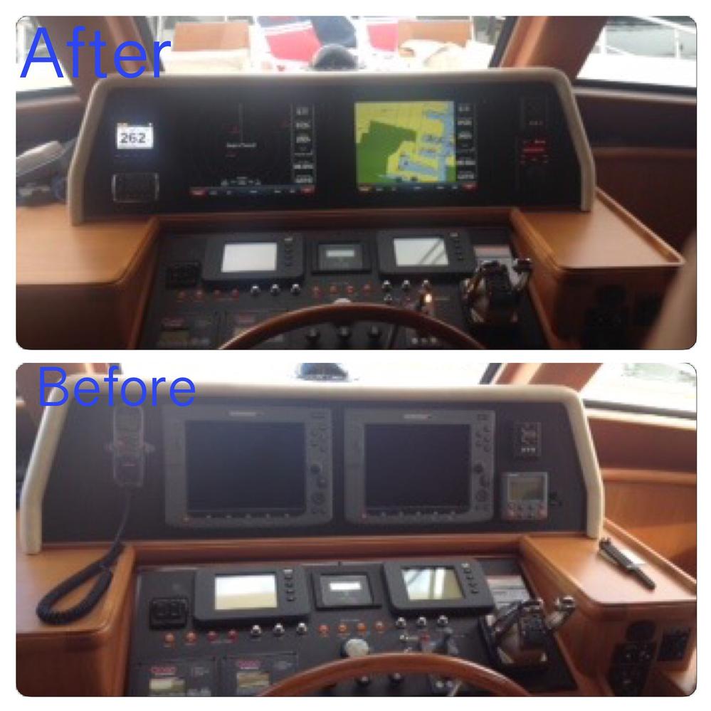 Grand Banks Yachts With a Full Garmin System