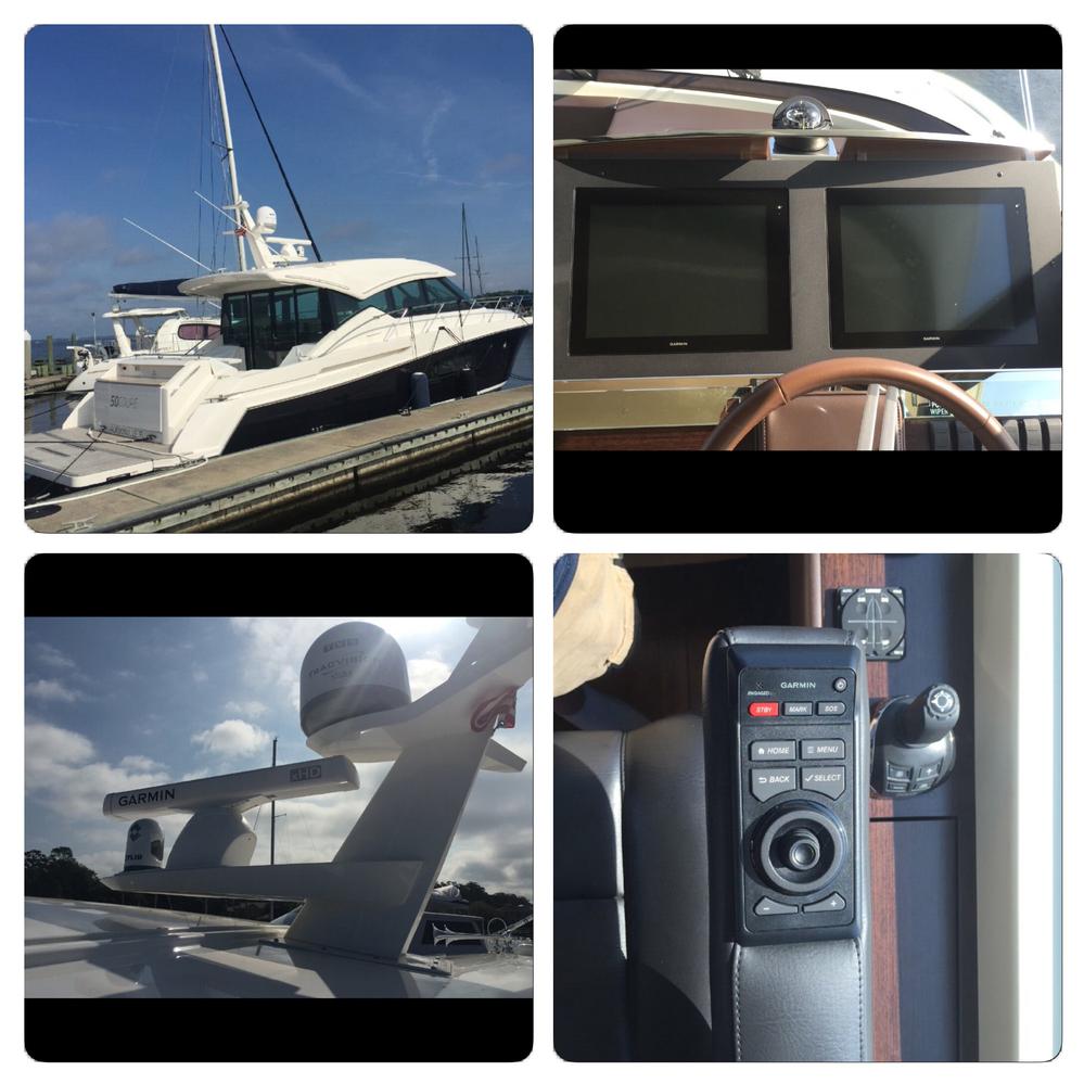 Tiara yachts in Jacksonville Florida, this boat is equipped with a full Garmin system KVH sat down and Flir camera