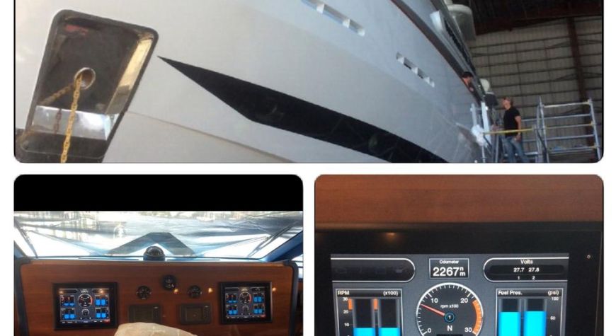 M/Y With Garmin 8212 and Maretron Engine System